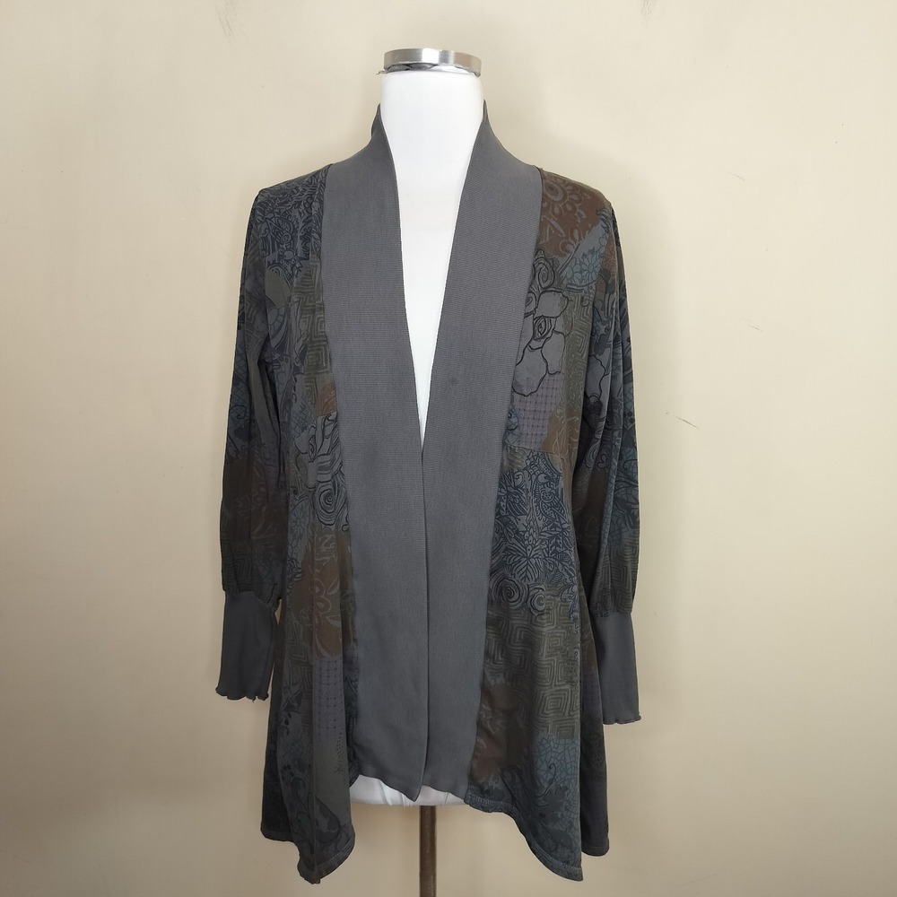 Color Me Cotton Floral Cardigan Open Front